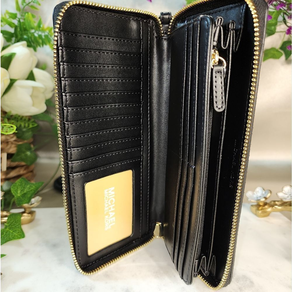 Michael Kors Black Wallet with Gold Accents - Picture 11 of 17